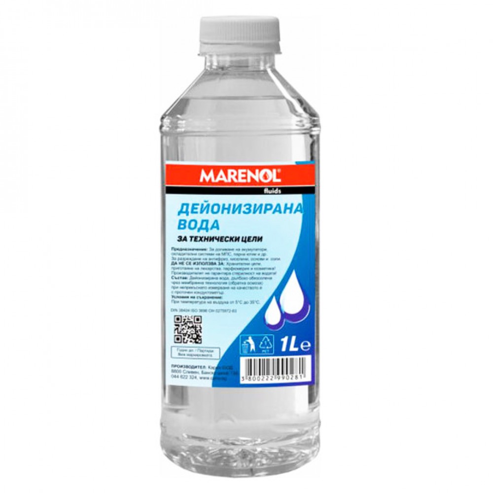 Дейонизирана вода Marenol - 1 Литър