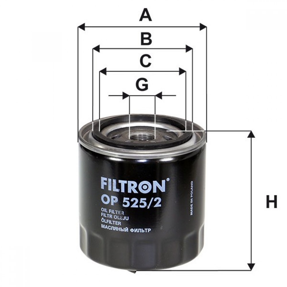 Маслен филтър FILTRON OP 525/2