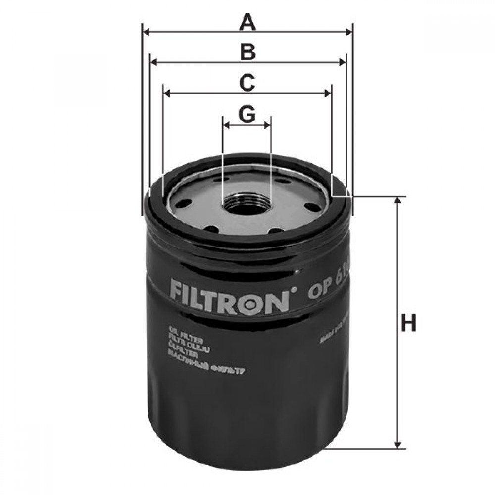 Маслен филтър FILTRON OP 616/2 Маслен филтър FILTRON OP 616/2