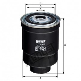 Горивен филтър HENGST H17WK09