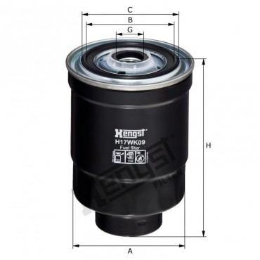 Горивен филтър HENGST H17WK09