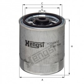 Горивен филтър HENGST H35WK02 D87