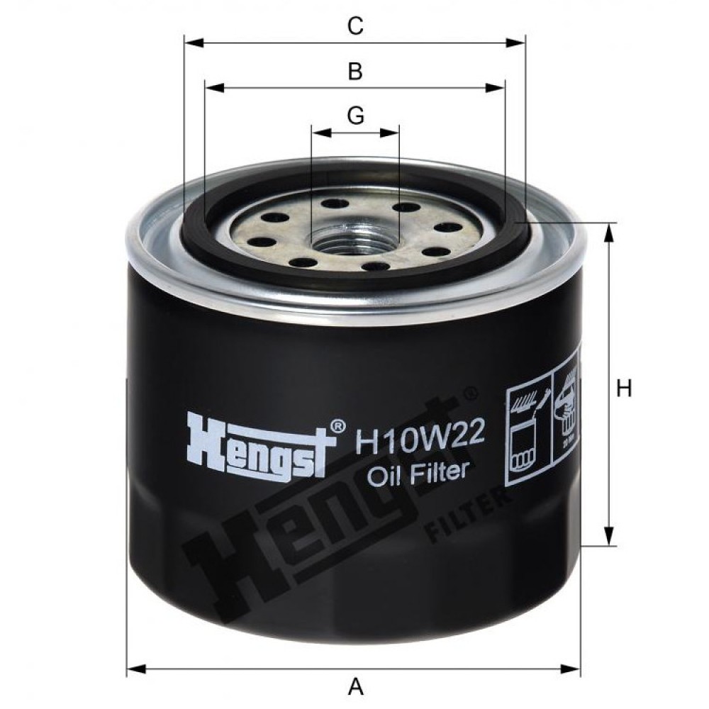 Маслен филтър HENGST H10W22