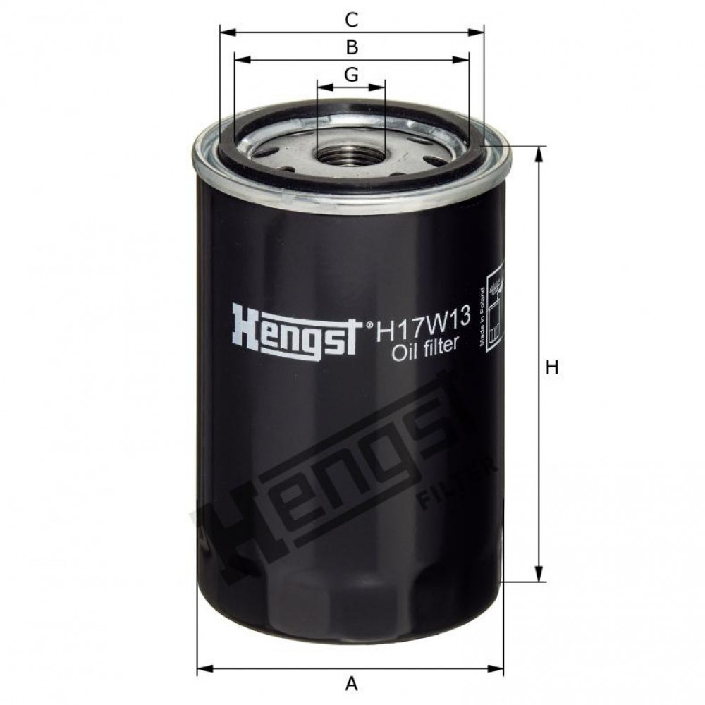 Маслен филтър HENGST H17W13