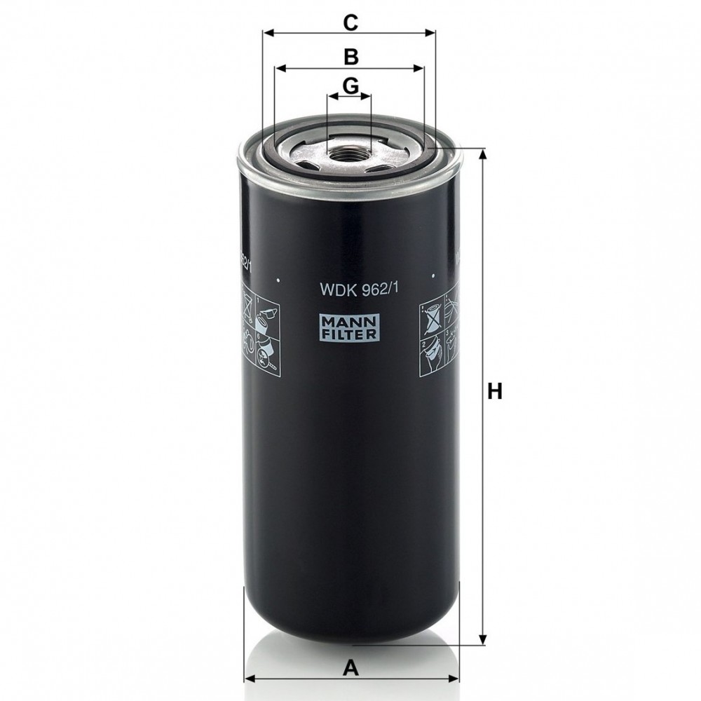 Горивен филтър Mann-Filter WDK 962/1