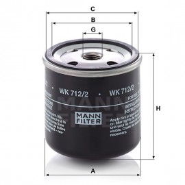 Горивен филтър Mann-Filter WK 712/2