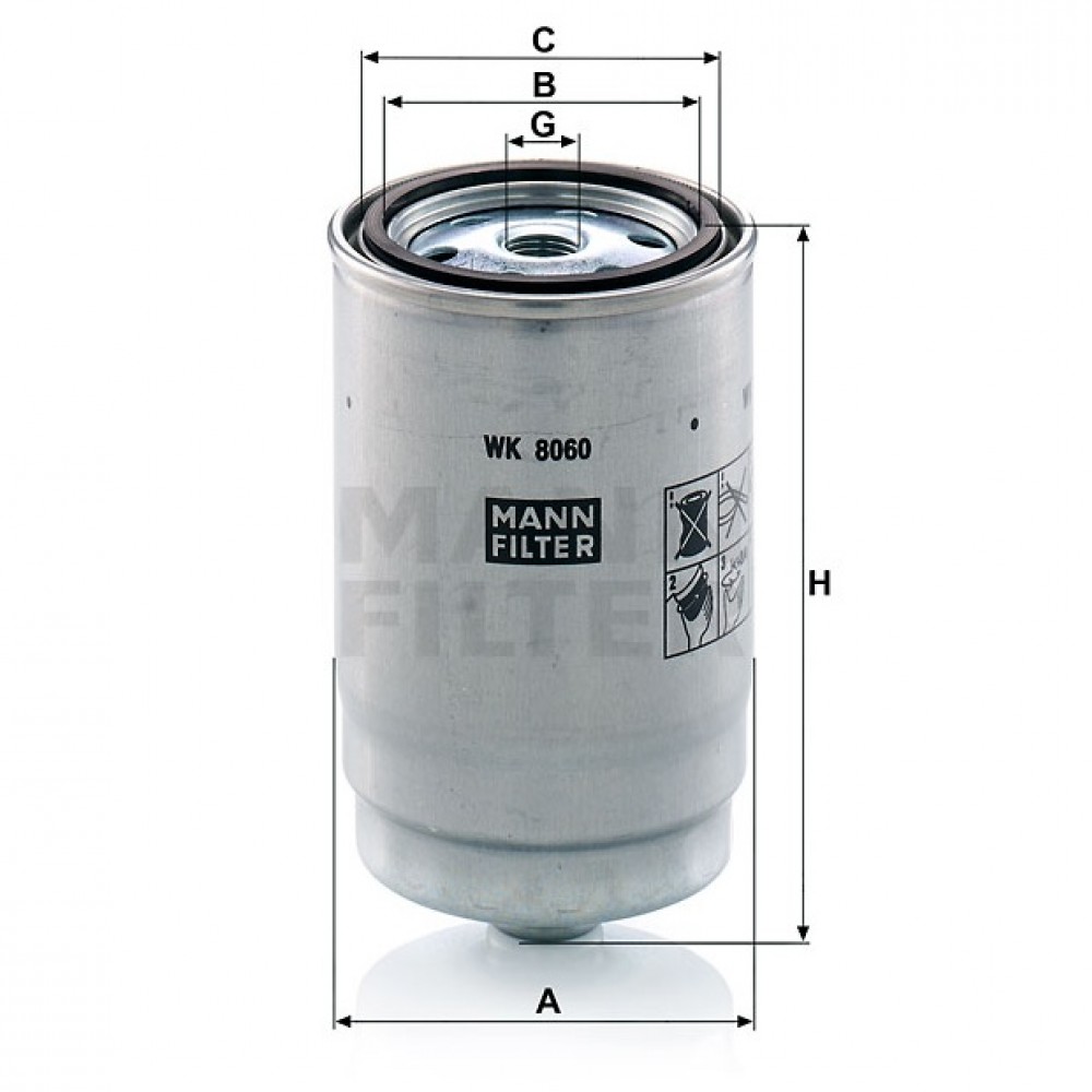 Горивен филтър Mann-Filter WK 8060 z