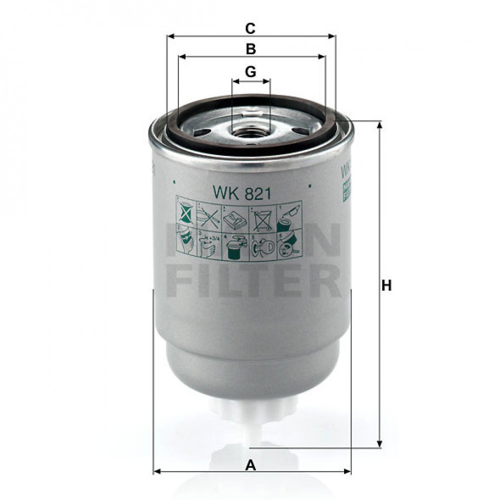 Горивен филтър Mann-Filter WK 821