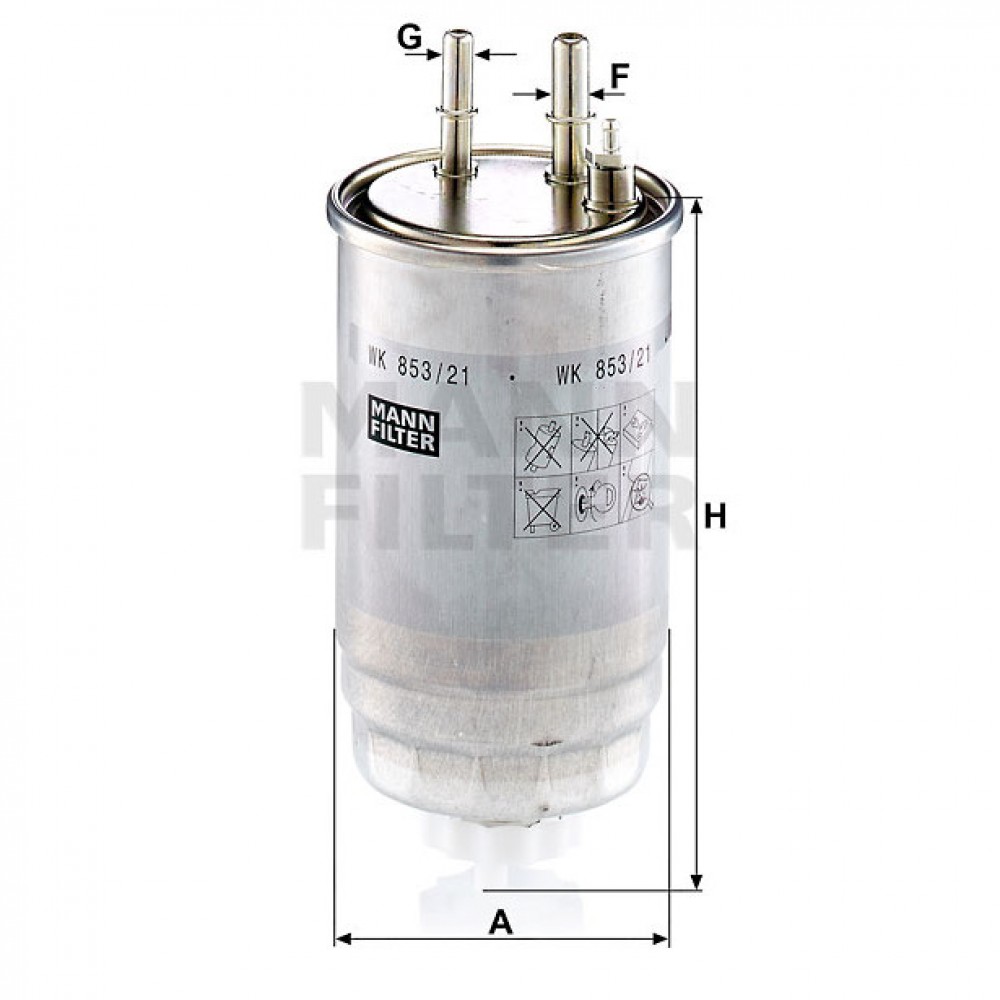 Горивен филтър Mann-Filter WK 853/21