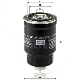 Горивен филтър Mann-Filter WK 940/22