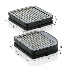 Филтър купе с активен въглен Mann-Filter CUK 22 000-2