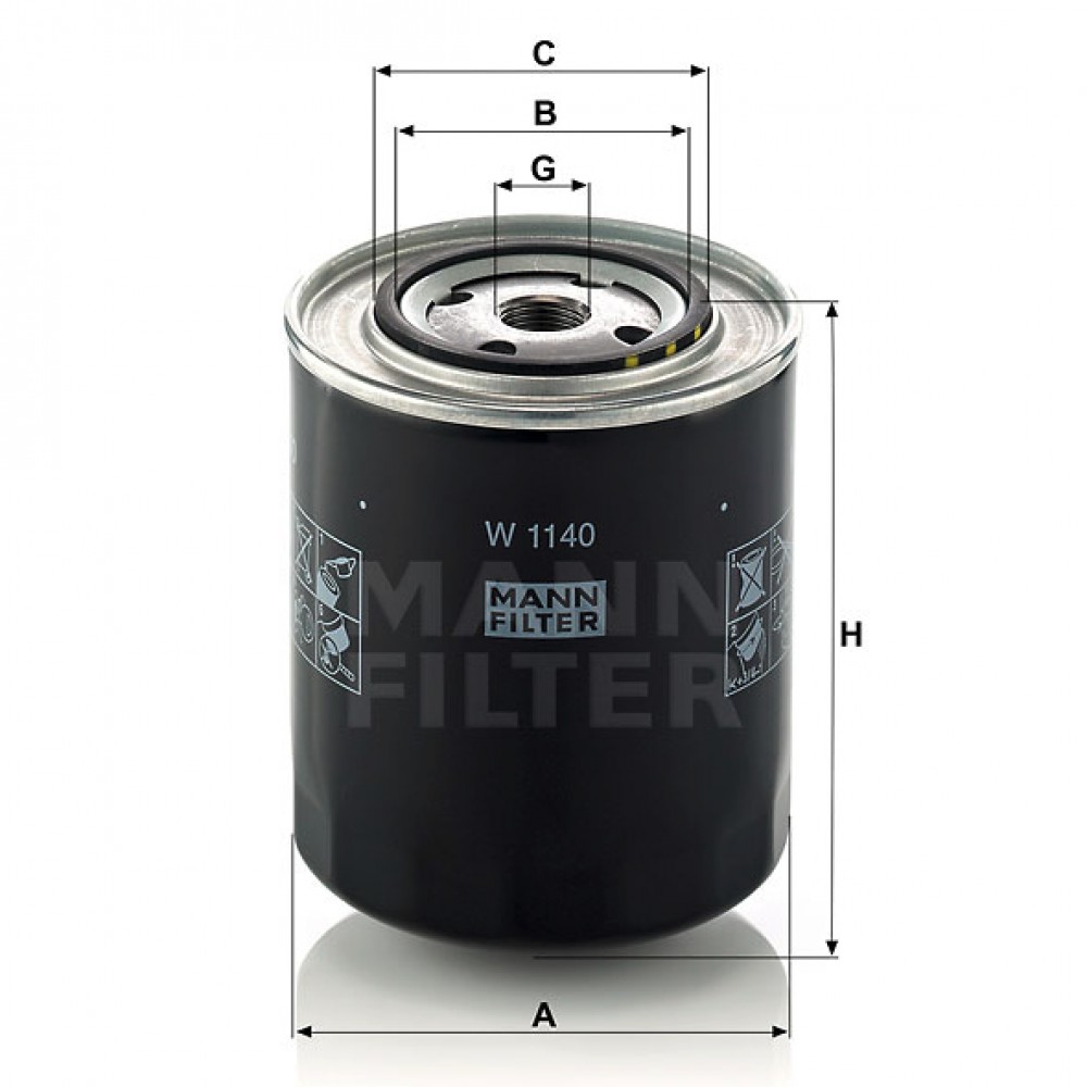 Маслен филтър Mann-Filter W 1140