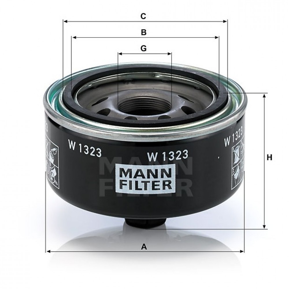 Маслен филтър Mann-Filter W 1323