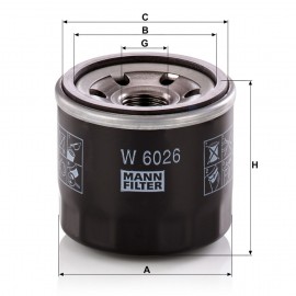 Маслен филтър Mann-Filter W 6026