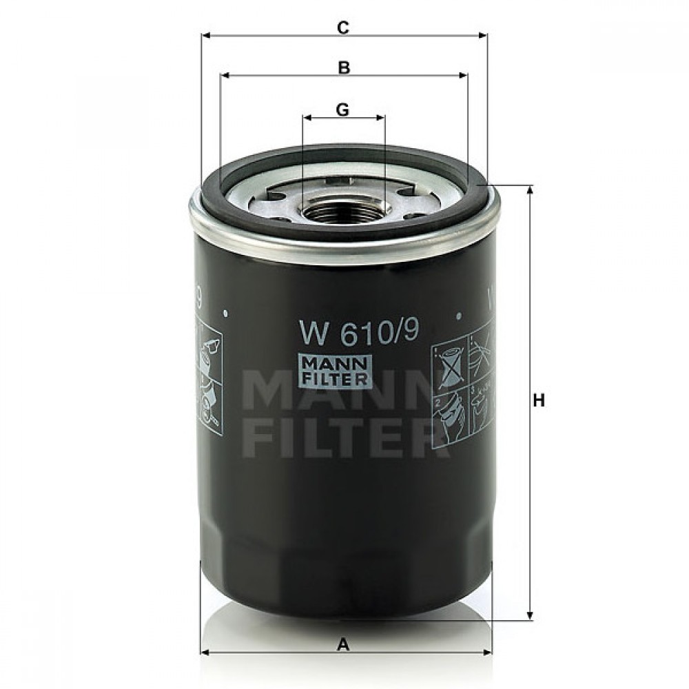 Маслен филтър Mann-Filter W 610/9