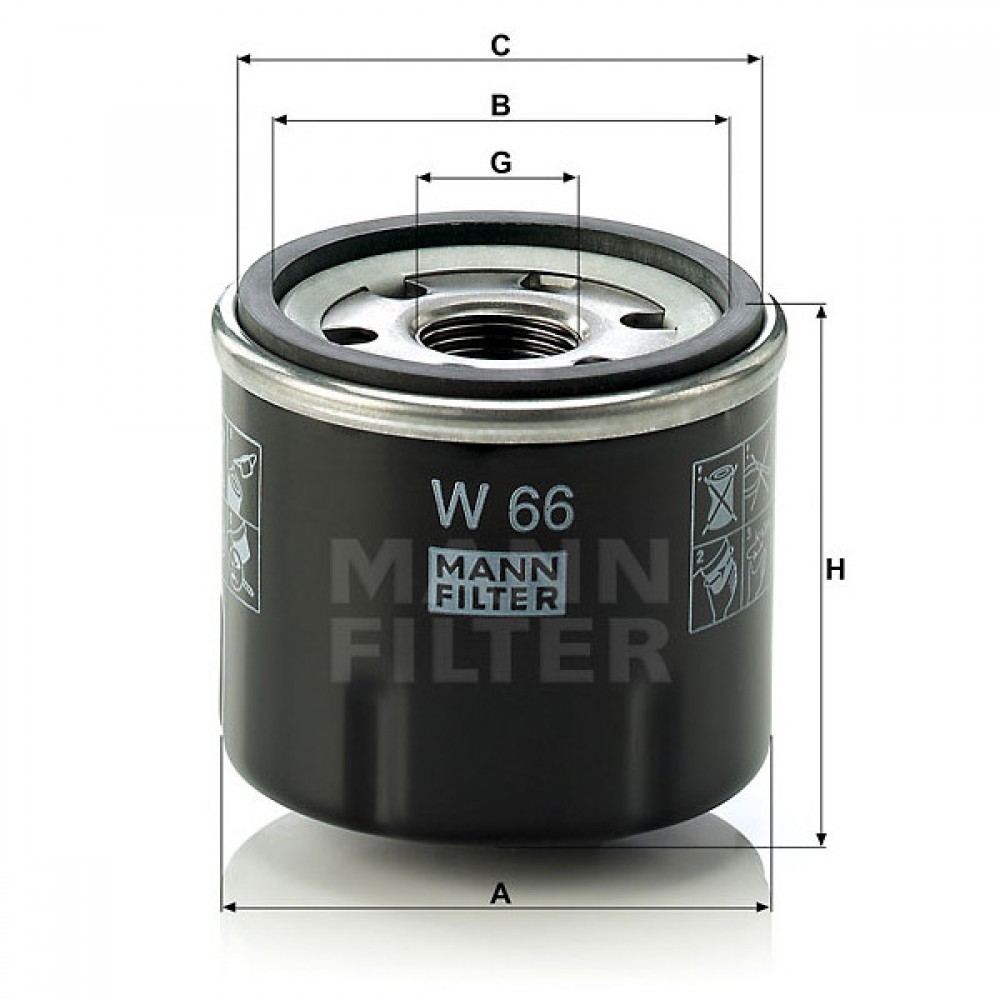 Маслен филтър Mann-Filter W 66