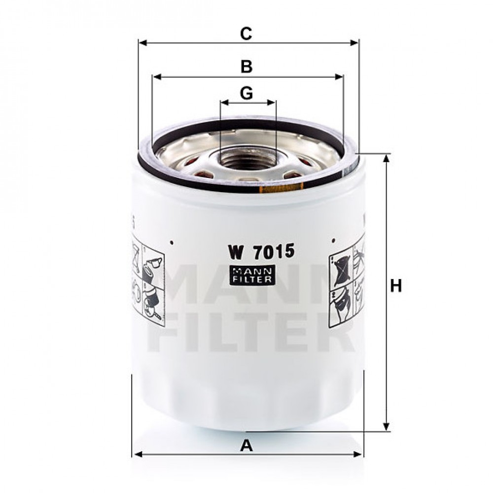 Маслен филтър Mann-Filter W 7015