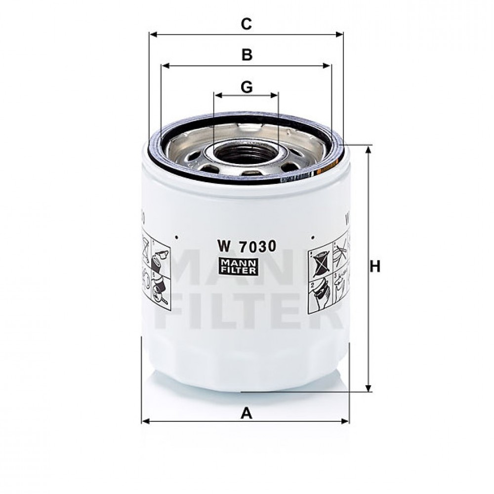 Маслен филтър Mann-Filter W 7030