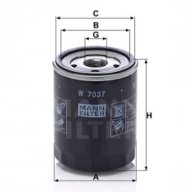 Маслен филтър Mann-Filter W 7037