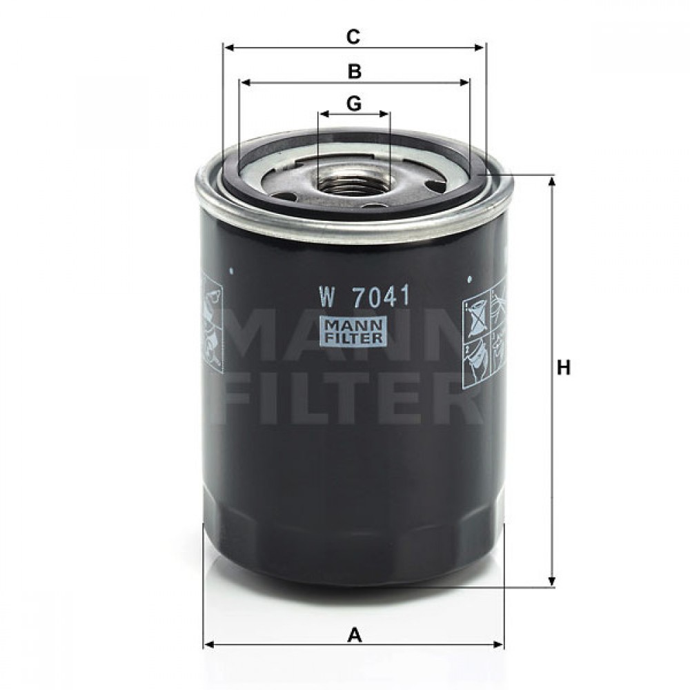 Маслен филтър Mann-Filter W 7041
