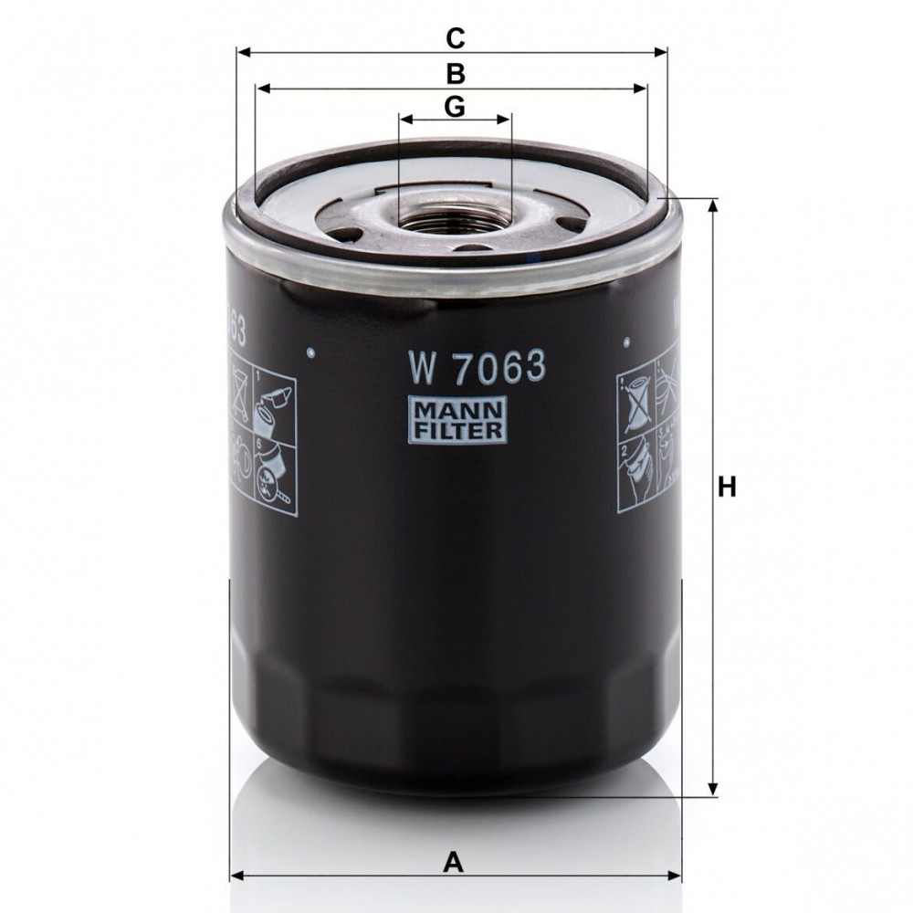 Маслен филтър Mann-Filter W 7063