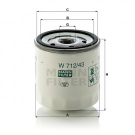Маслен филтър Mann-Filter W 712/43