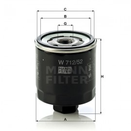 Маслен филтър Mann-Filter W 712/52