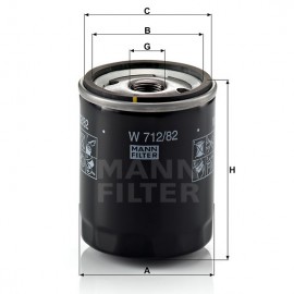 Маслен филтър Mann-Filter W 712/82