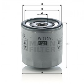 Маслен филтър Mann-Filter W 712/95