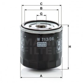 Маслен филтър Mann-Filter W 713/36