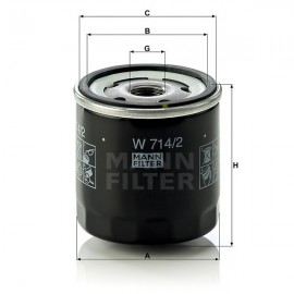 Маслен филтър Mann-Filter W 714/2