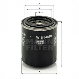 Маслен филтър Mann-Filter W 814/80