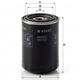 Маслен филтър Mann-Filter W 818/81