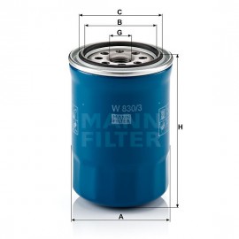 Маслен филтър Mann-Filter W 830/3