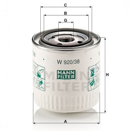 Маслен филтър Mann-Filter W 920/38