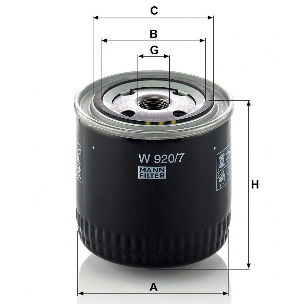 Маслен филтър Mann-Filter W 920/7