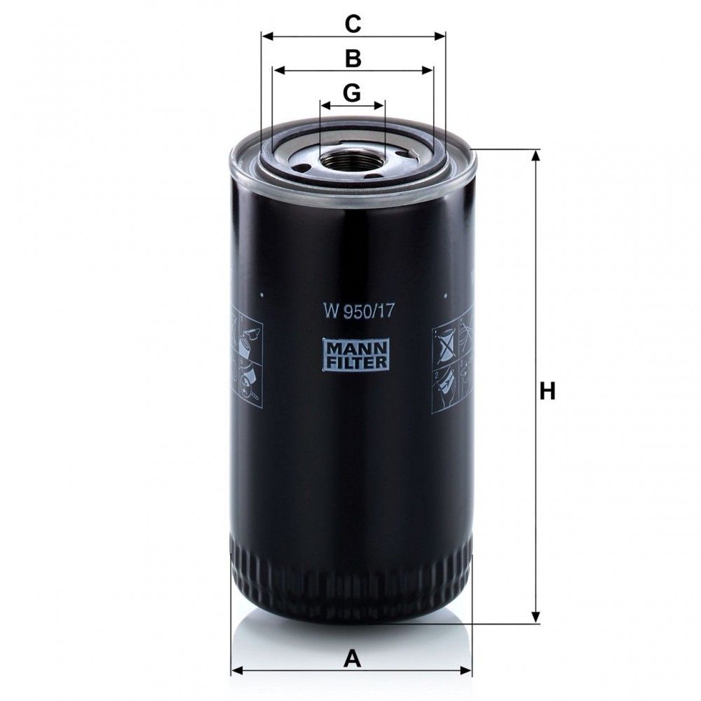 Маслен филтър Mann-Filter W 950/17