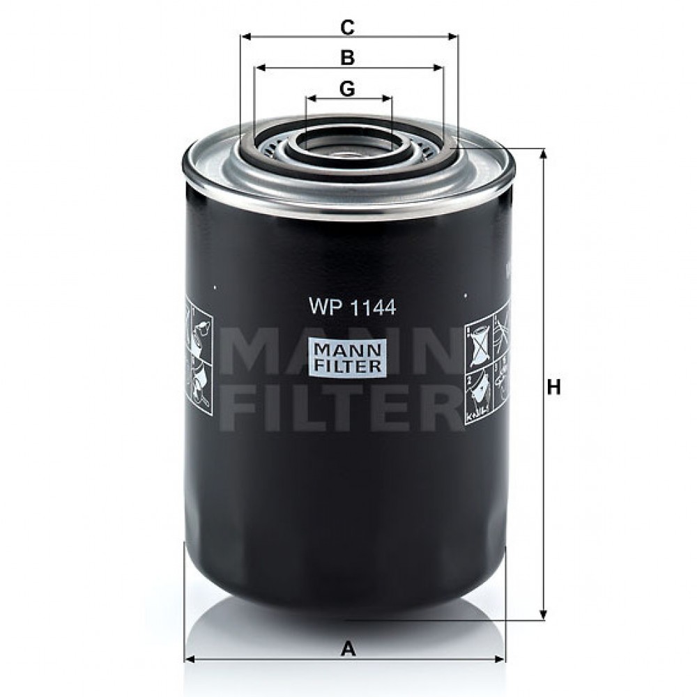 Маслен филтър Mann-Filter WP 1144