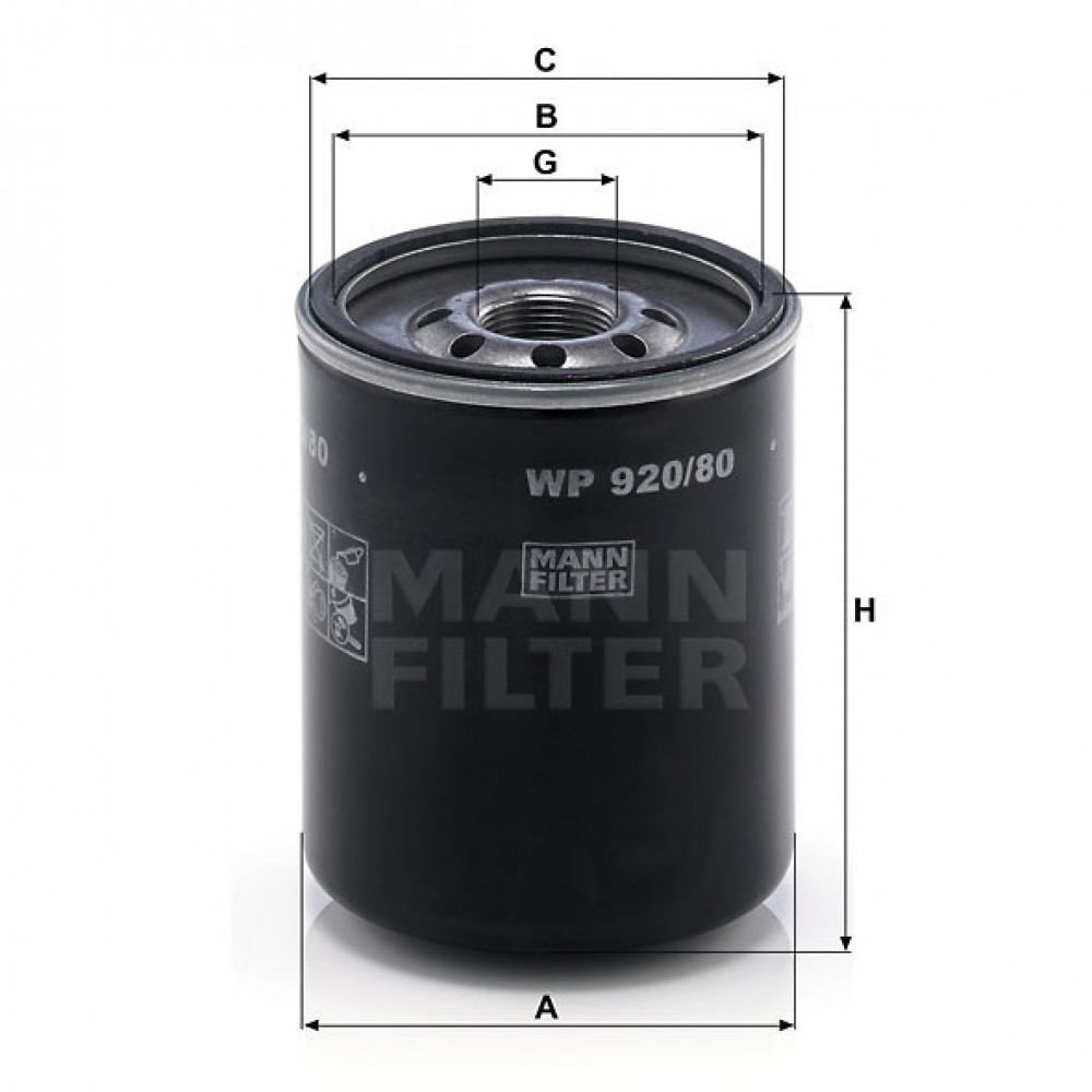 Маслен филтър Mann-Filter WP 920/80