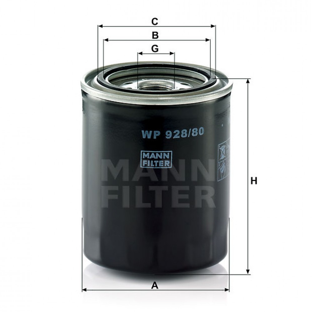 Маслен филтър Mann-Filter WP 928/80