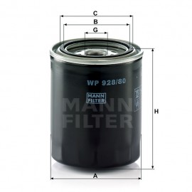 Маслен филтър Mann-Filter WP 928/80
