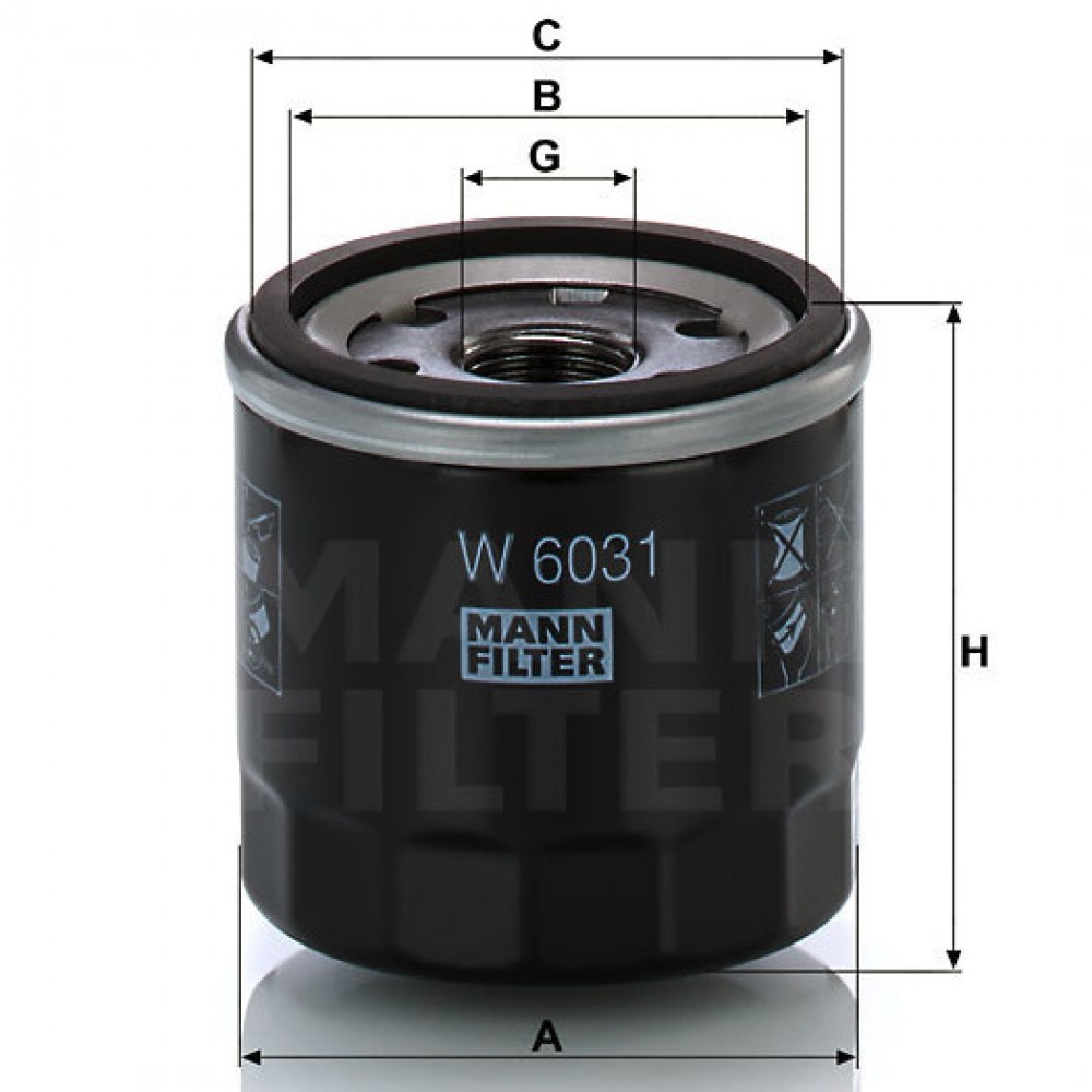 Маслен филтър Mann-Filter W 6031