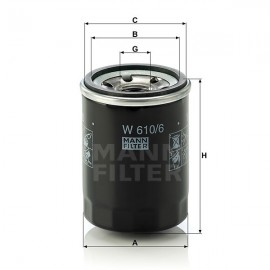 Маслен филтър Mann-Filter W 610/6