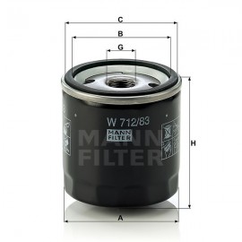 Маслен филтър Mann-Filter W 712/83
