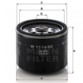Маслен филтър Mann-Filter W 1114/80
