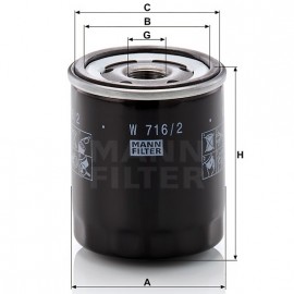 Маслен филтър Mann-Filter W 716/2
