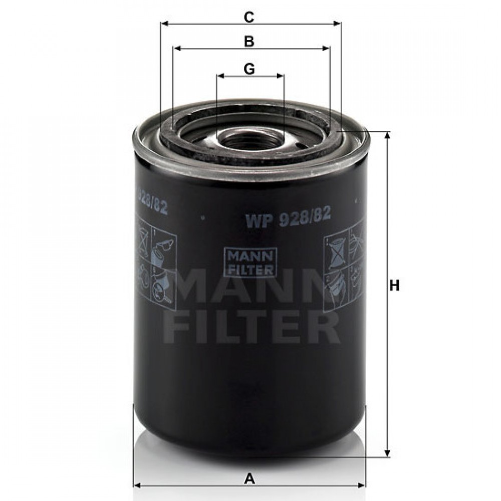 Маслен филтър Mann-Filter WP 928/82