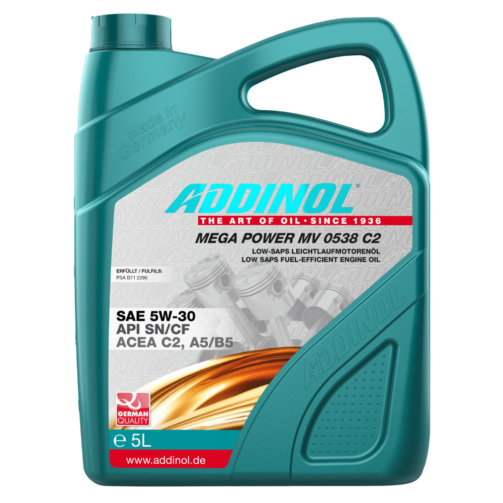 Масло Addinol Mega Power MV 0538 5W-30 C2 - 5 Литра Масло Addinol Mega Power MV 0538 5W-30 C2 - 5 Литра