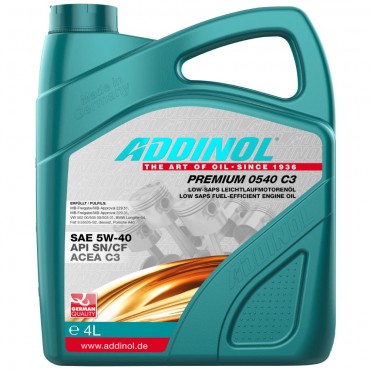 Масло Addinol Premium 0540 C3 5W-40 - 4 Литра