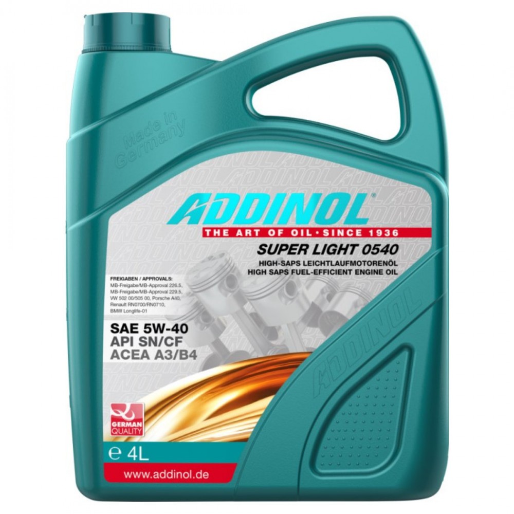 Масло Addinol Super Light 0540 5W-40 - 4 Литра Масло Addinol Super Light 0540 5W-40 - 4 Литра